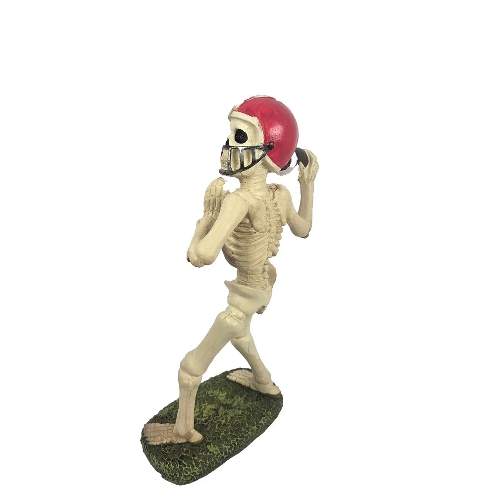 Hallows Eve Skeleton Football Player Figurine Halloween Decor Sports Statue 13